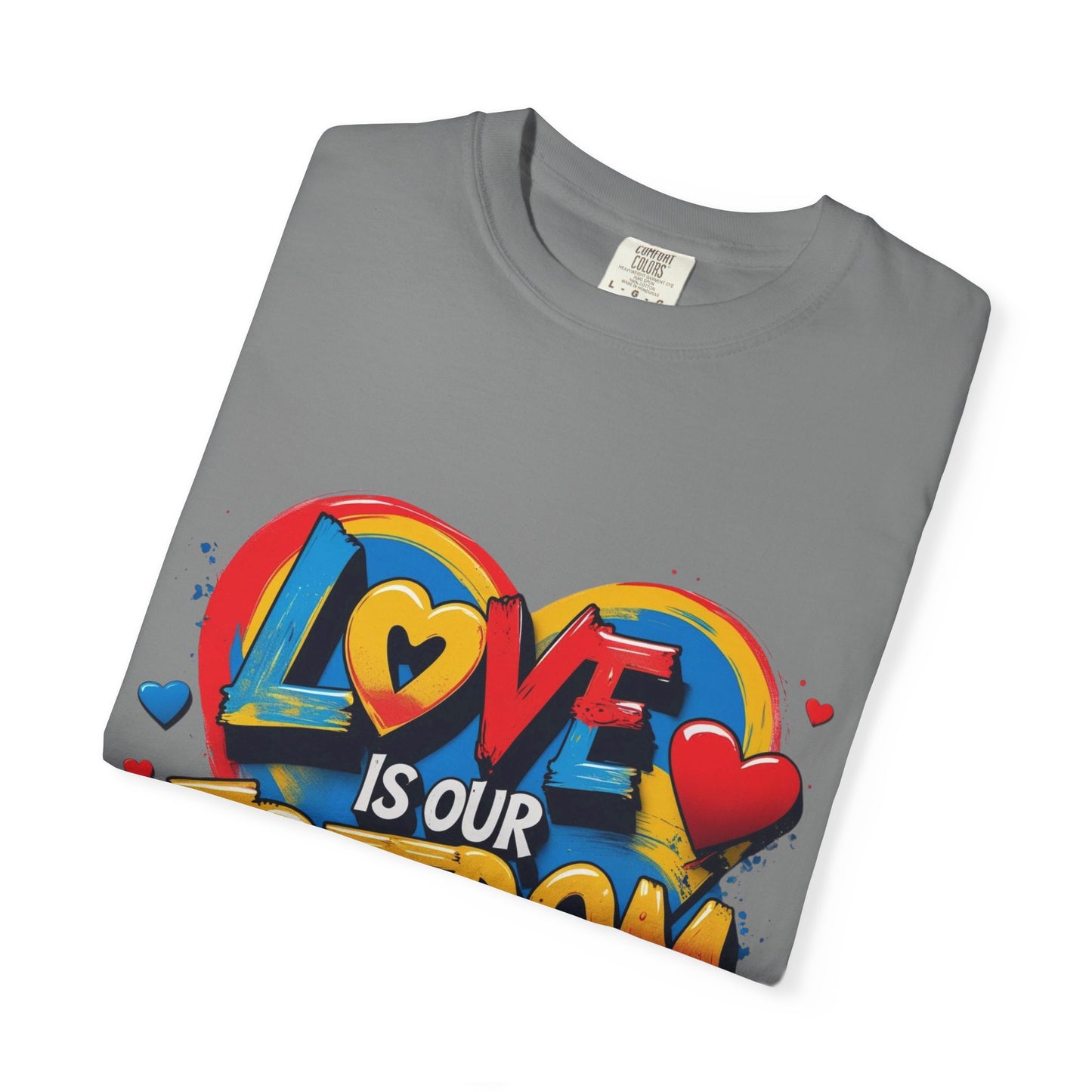 Colorful 'Love Is Our Freedom' T-Shirt by John Edmonds Kozma
