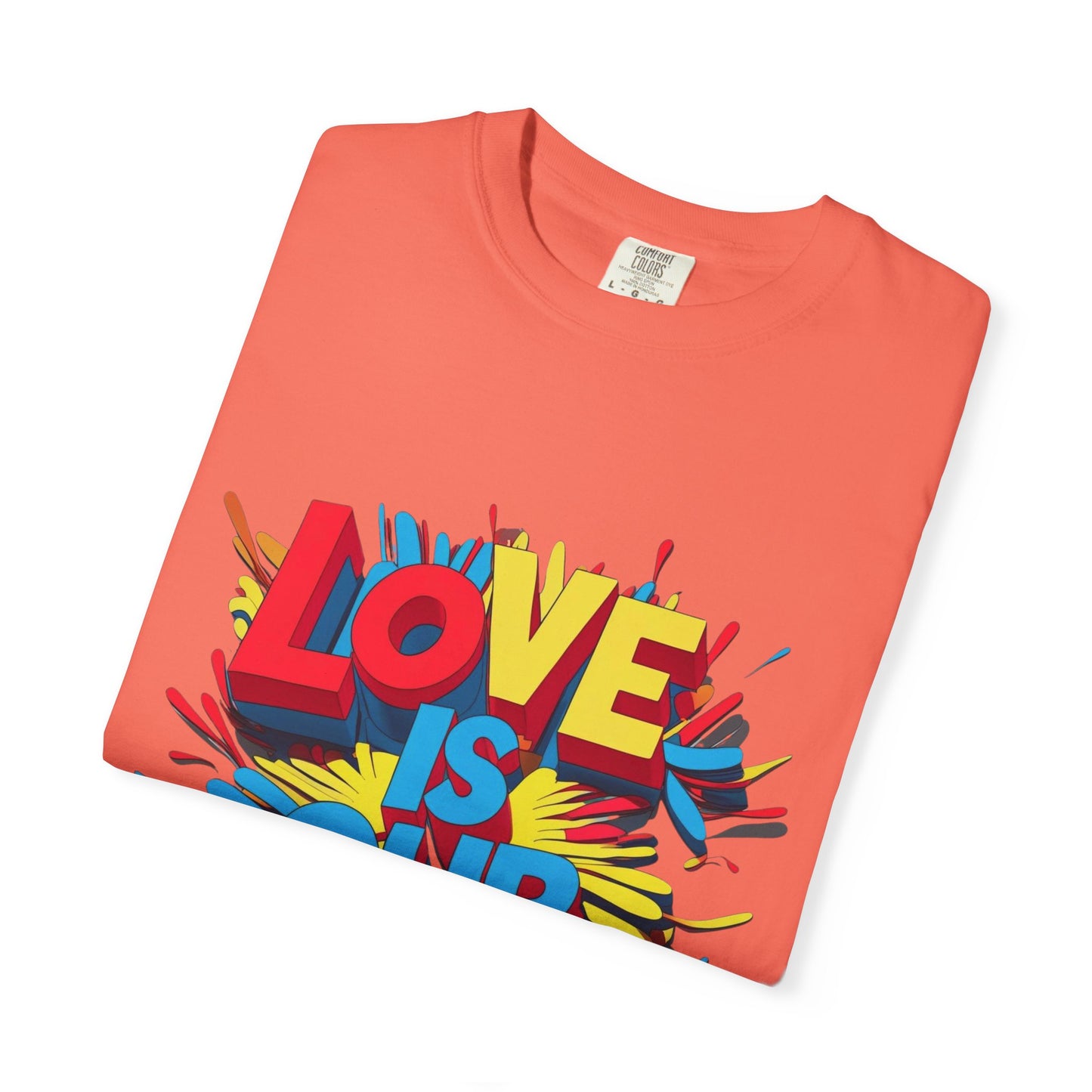 'Love Is Our Freedom' Unisex T-shirt by John Edmonds Kozma