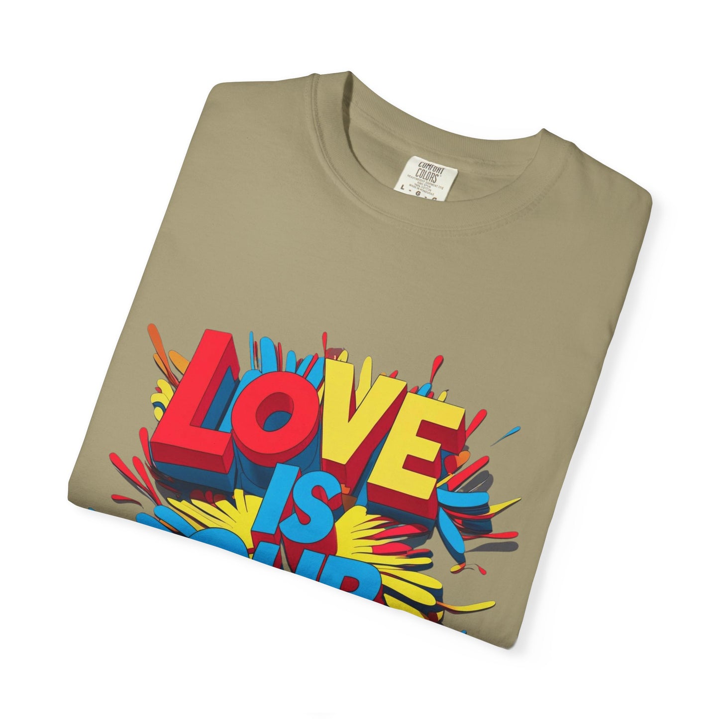 'Love Is Our Freedom' Unisex T-shirt by John Edmonds Kozma