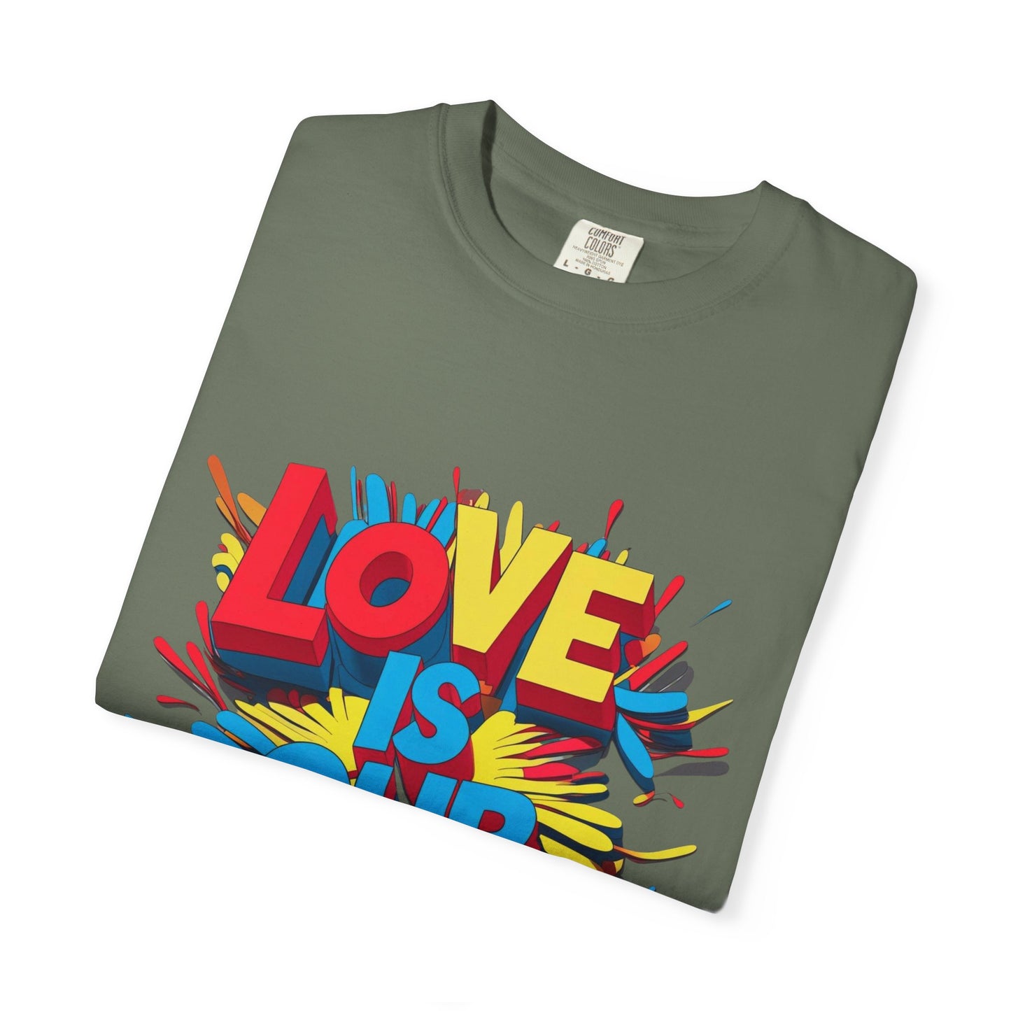 'Love Is Our Freedom' Unisex T-shirt by John Edmonds Kozma