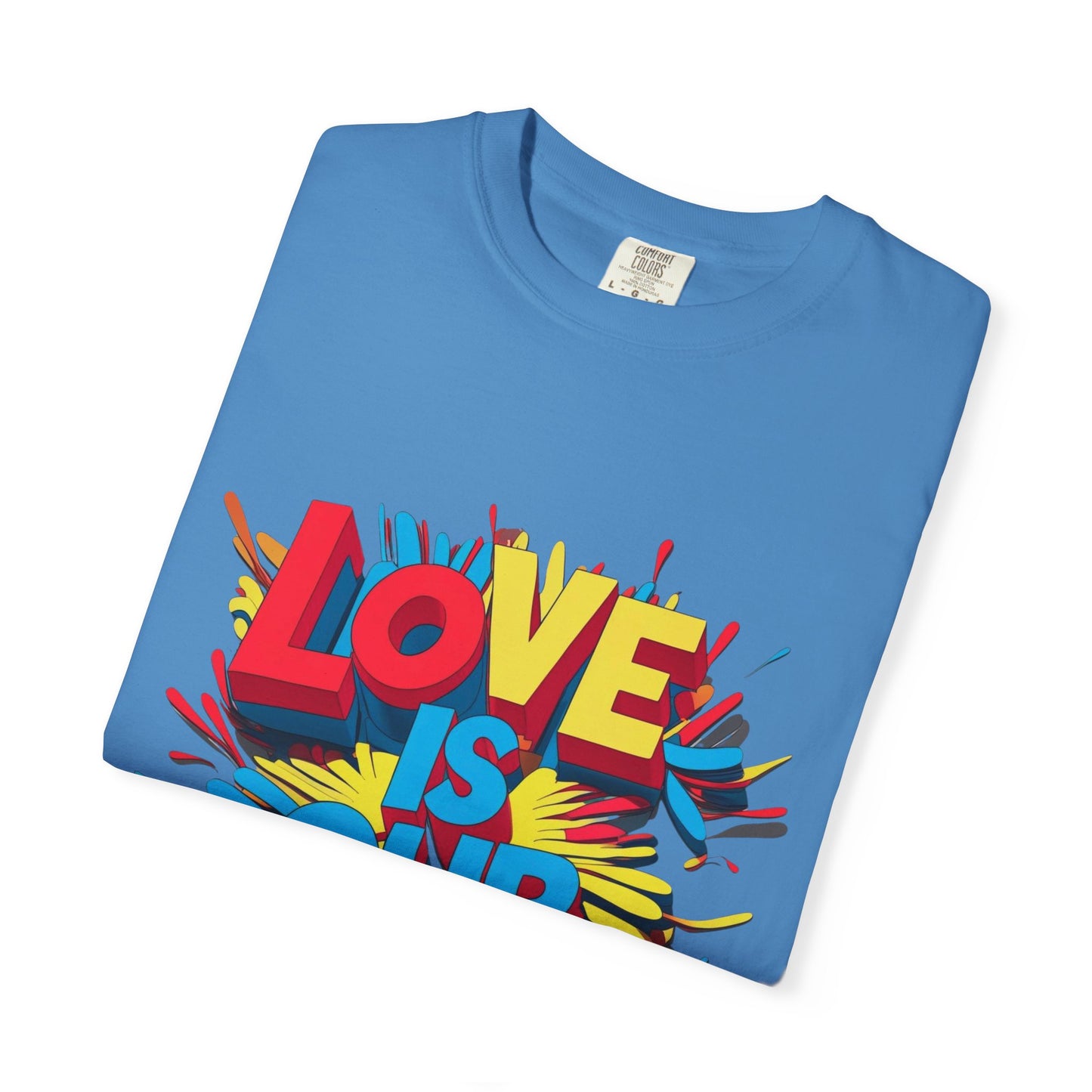 'Love Is Our Freedom' Unisex T-shirt by John Edmonds Kozma