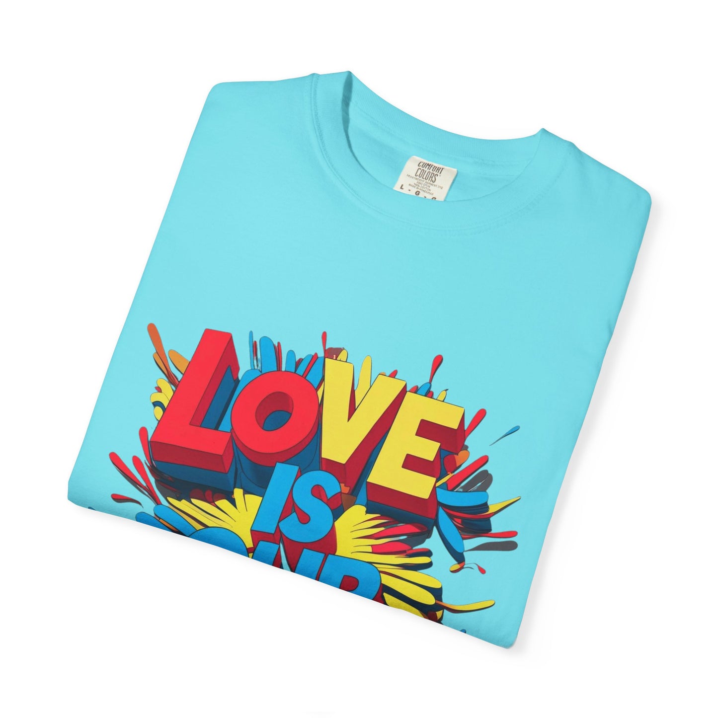 'Love Is Our Freedom' Unisex T-shirt by John Edmonds Kozma