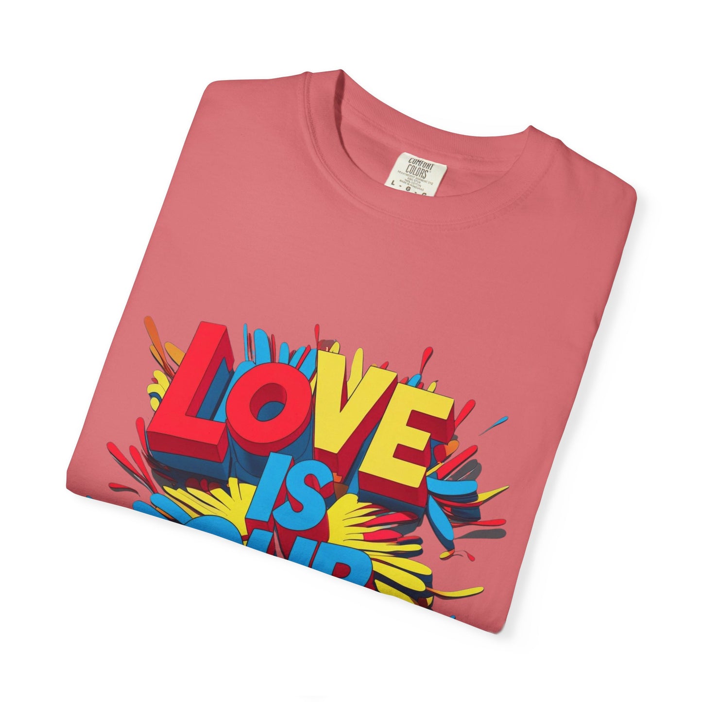 'Love Is Our Freedom' Unisex T-shirt by John Edmonds Kozma