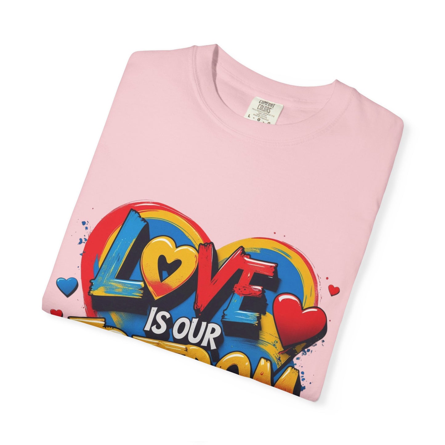 Colorful 'Love Is Our Freedom' T-Shirt by John Edmonds Kozma