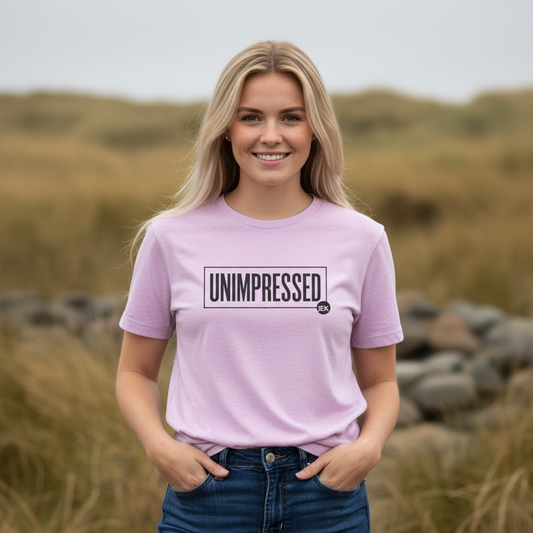 Unimpressed Podcast Tee | "Conversations the Mainstream Is Scared to Have" T-Shirt