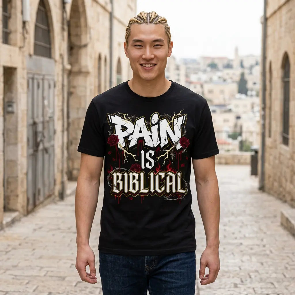 Pain Is Biblical Tee Printify