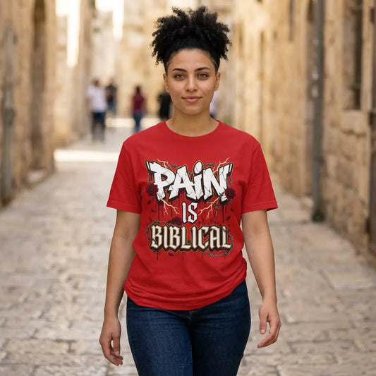 Pain Is Biblical Tee Printify