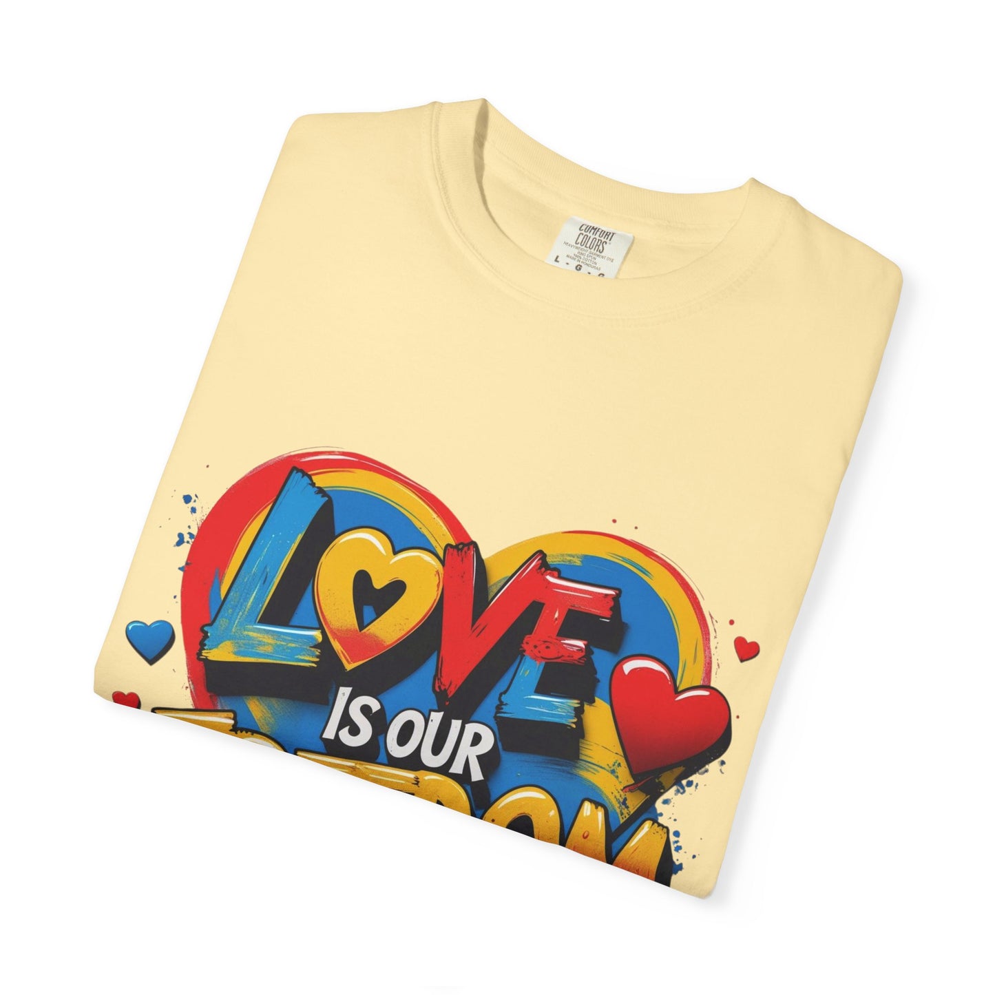 Colorful 'Love Is Our Freedom' T-Shirt by John Edmonds Kozma